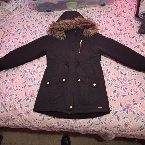 Justice Other - ❄️ Justice Girl's Black Winter Parka Jacket L (12/14) Fur Hood